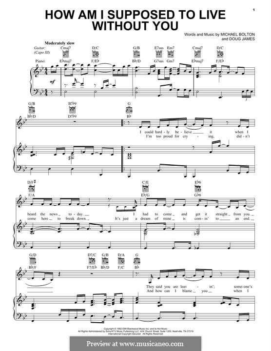 How am I Supposed to Live without You (Michael Bolton) por