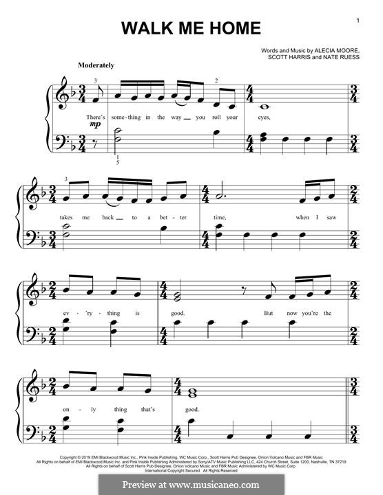 Walk Me Home (Pink) por A. Moore, N. Ruess, S. Harris em músicaNeo