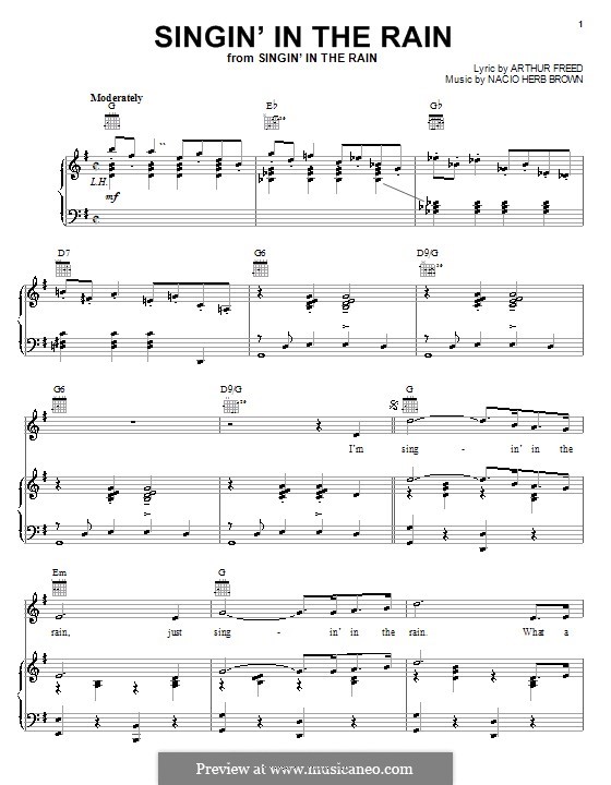 Singin' in the Rain (Gene Kelly) por N.H. Brown Partituras on músicaNeo