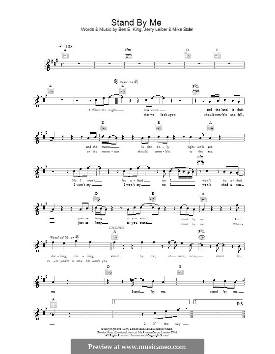 Stand By Me por B.E. King, J. Leiber, M. Stoller Partituras on músicaNeo