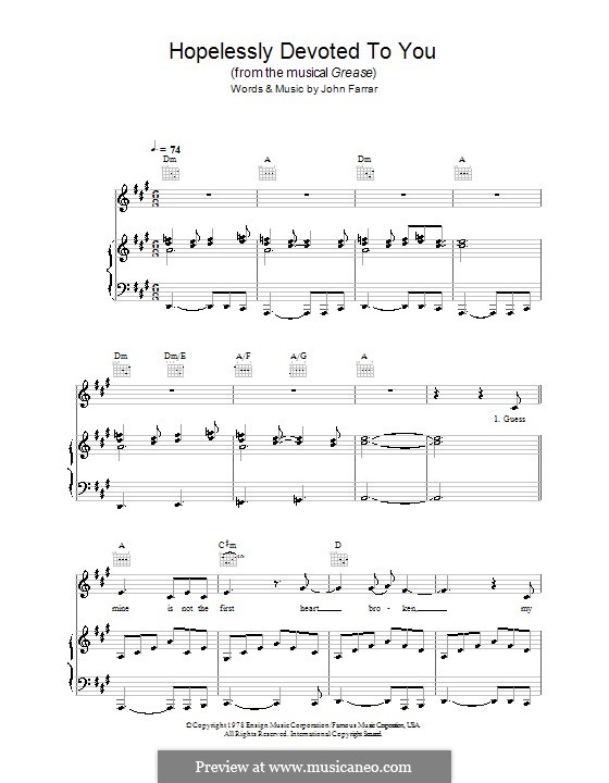 Hopelessly Devoted to You (from Grease) por J. Farrar em músicaNeo