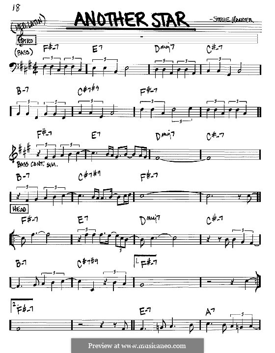 S. Wonder Another Star ноты на MusicaNeo
