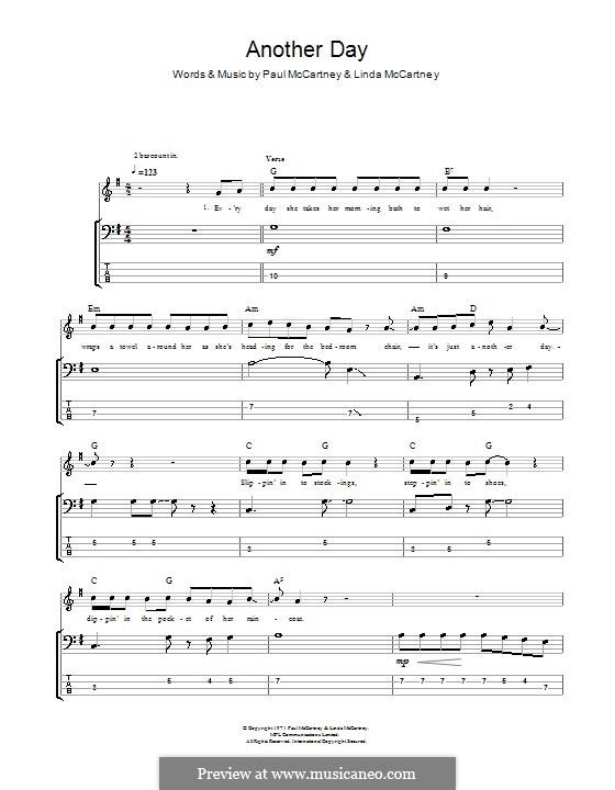 L. McCartney, P. McCartney Another Day ноты на MusicaNeo