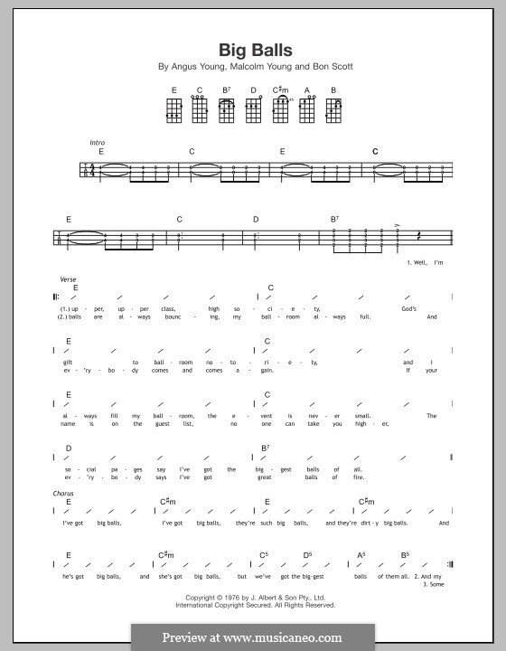 A. Young, B. Scott, M. Young Big Balls (AC/DC) ноты на MusicaNeo