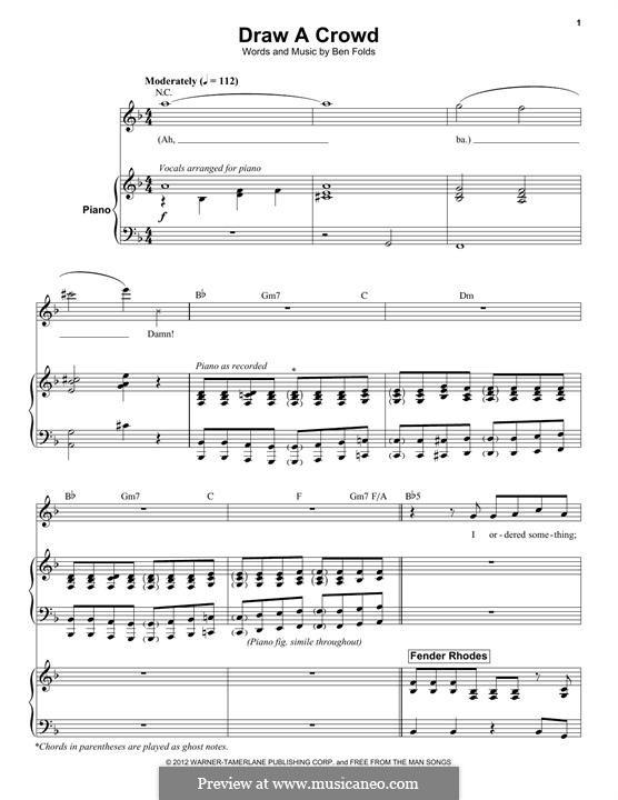 B. Folds Draw a Crowd (Ben Folds Five) ноты на MusicaNeo