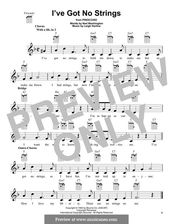 L. Harline I've Got No Strings (from Walt Disney's Pinocchio) на MusicaNeo