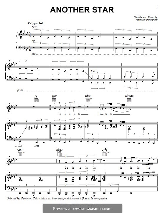 S. Wonder Another Star ноты на MusicaNeo