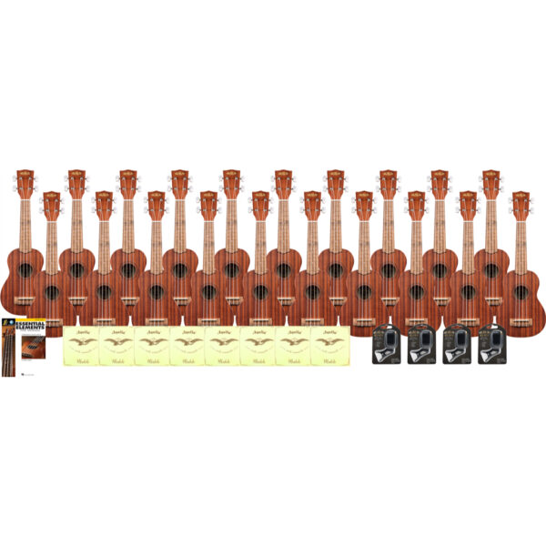 Kala KA15S Soprano Ukulele Classroom Set, Set of 20 Ukuleles Music ConstructED