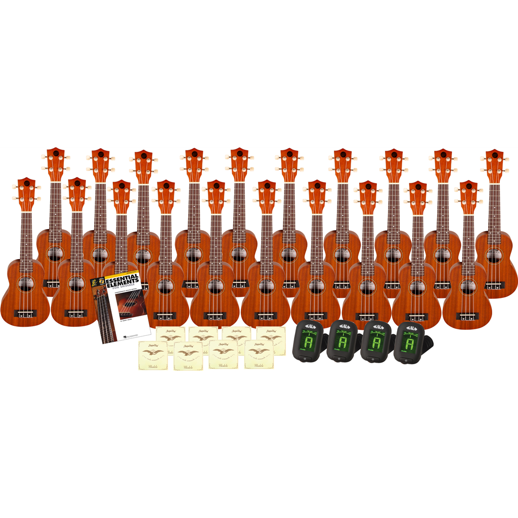 Westwood WUS Soprano Ukulele Classroom Set, Set of 20 Ukuleles with Gig Bags Music ConstructED