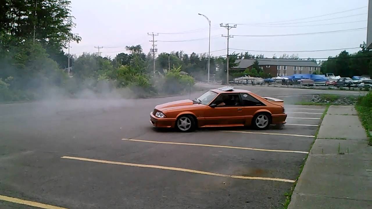 Foxbody Mustang Events 2023 1988 Mustang GT Doing Doughnuts On A Parking Lot Mustang Specs