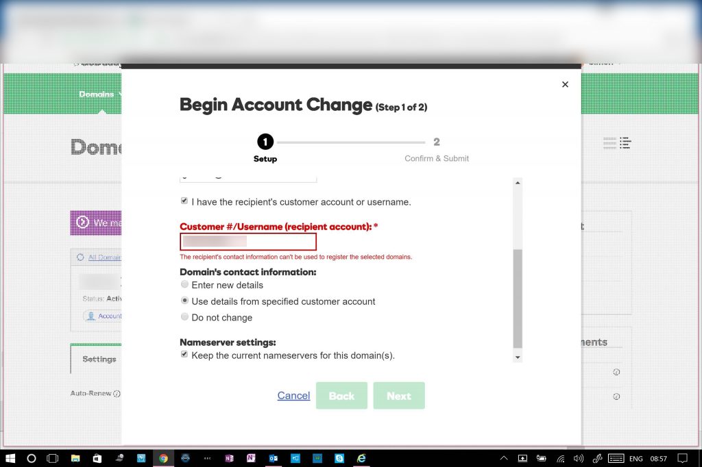Godaddy Domain name transfer problems Mutface Directory
