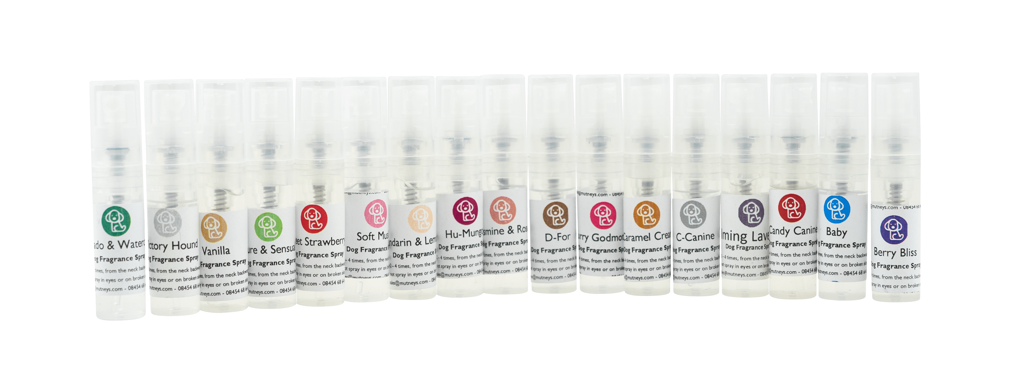 Mini Fragrance Spray Sample Pack Dog Perfumes Mutneys