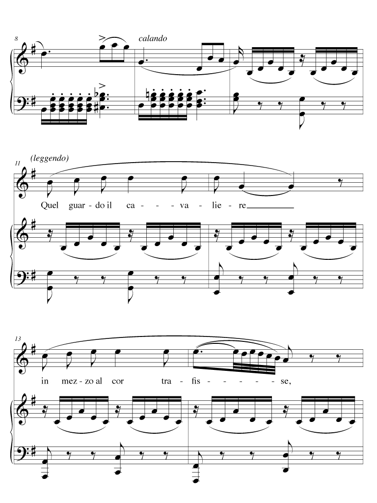 Quel guardo il cavaliere... So anch'io la virtù magica Piano et Chant