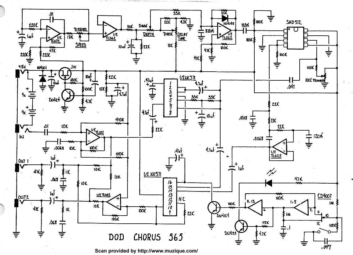 Analog Chorus Pedal Schematic