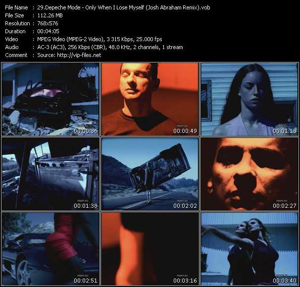 Depeche Mode «Only When I Lose Myself (Josh Abraham Remix)» VOB File