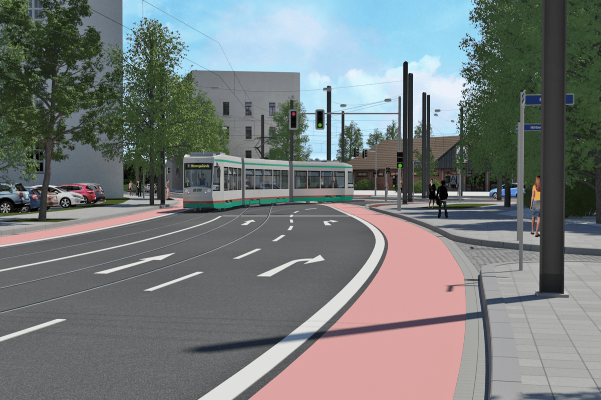 Bauarbeiten für neue Straßenbahntrasse auch nachts › MVB › Magdeburger