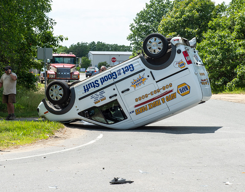 Van flips in twovehicle crash The Martha's Vineyard Times