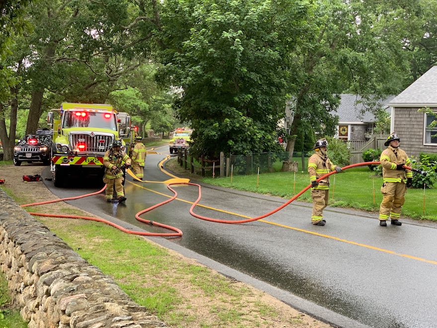 Los bomberos de Tisbury responden a un incendio eléctrico The Martha