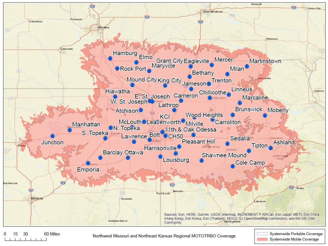 Coverage Map Midwest Mobile Radio St. Joseph, Missouri