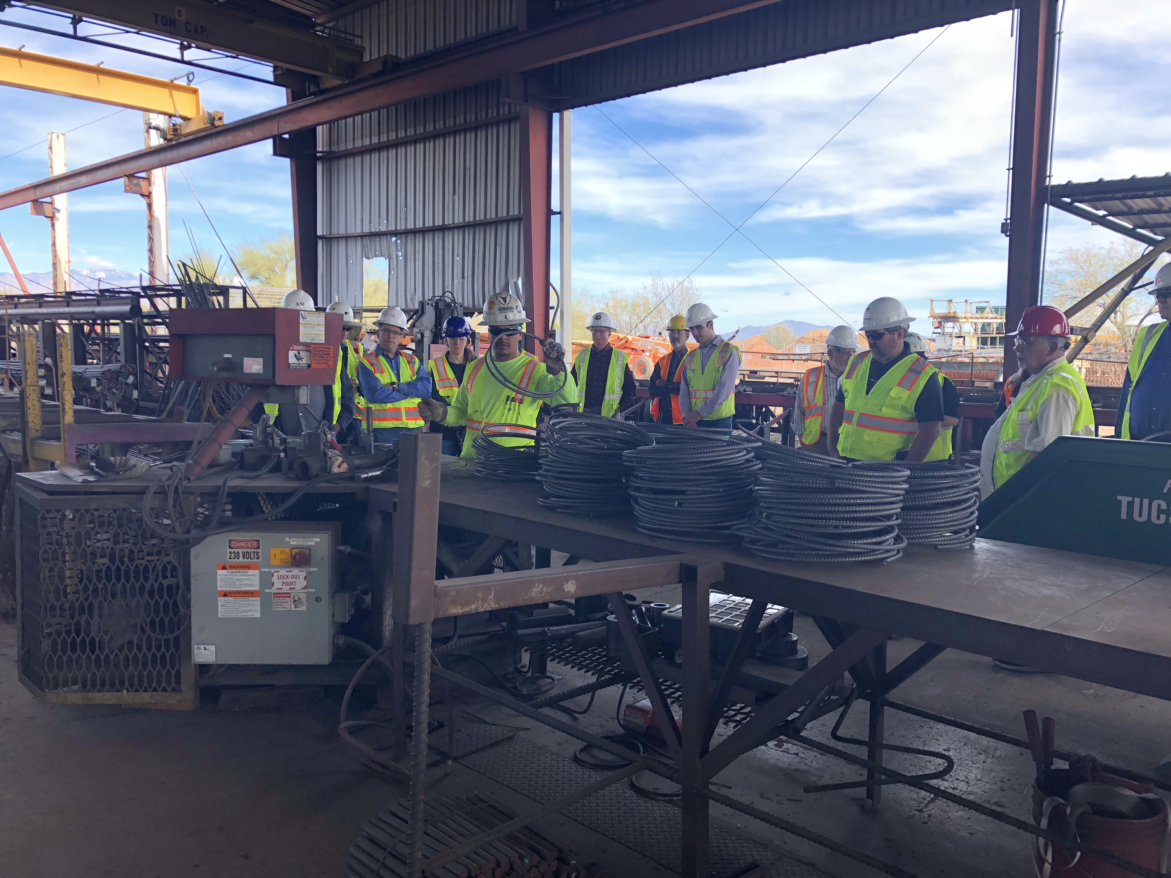 MWG Attends Harris Rebar Plant Tour Martin, White & Griffis Structural Engineers