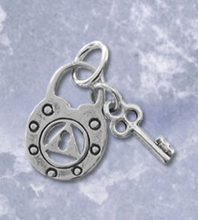 AA Symbol Lock and Key Charm