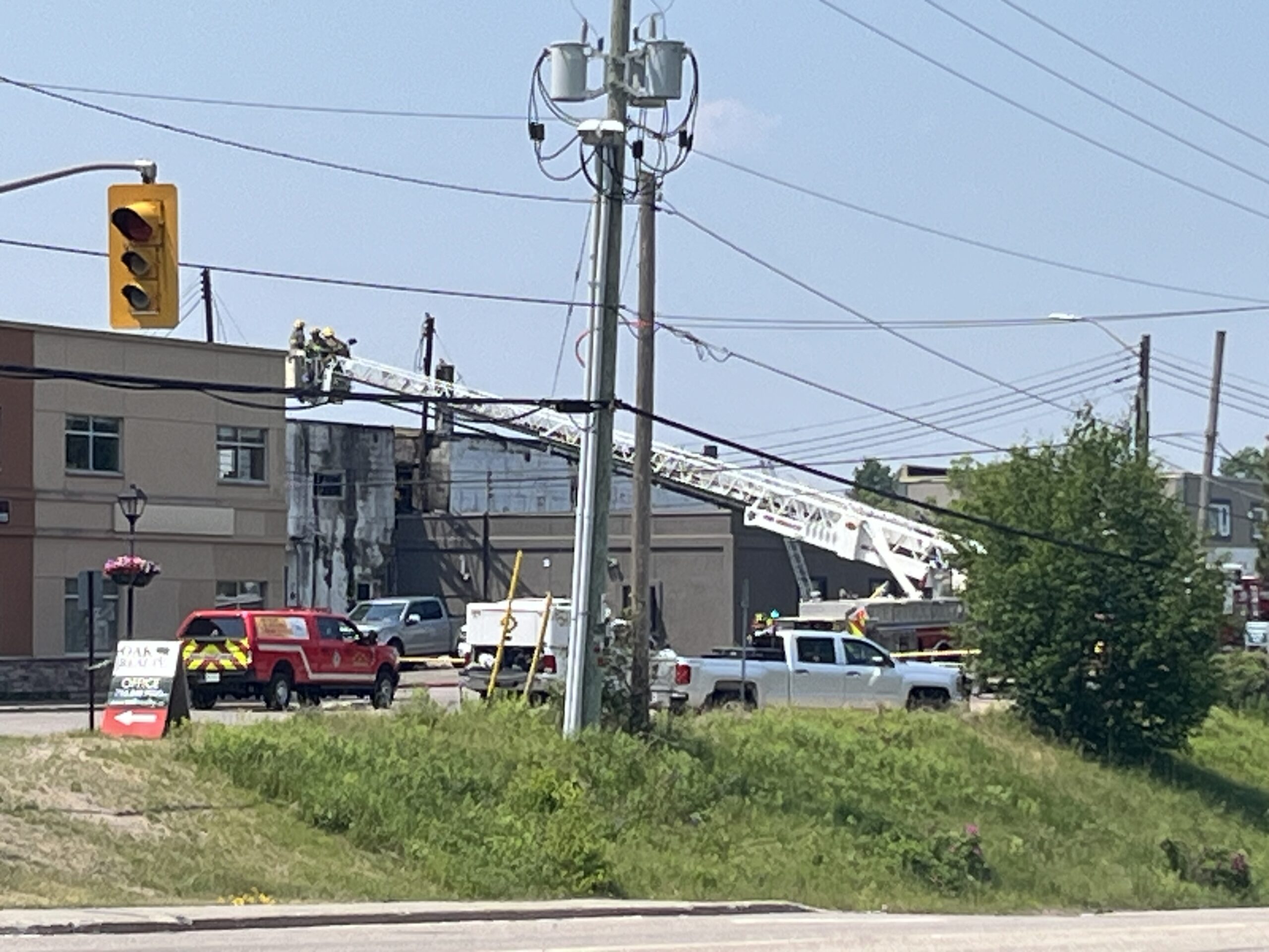 Elliot Lake Fire Department responds to a fire in downtown core My