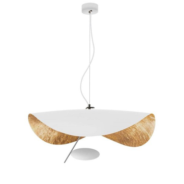 CATELLANI & SMITH suspension lamp LEDERAM MANTA S1 (White and gold