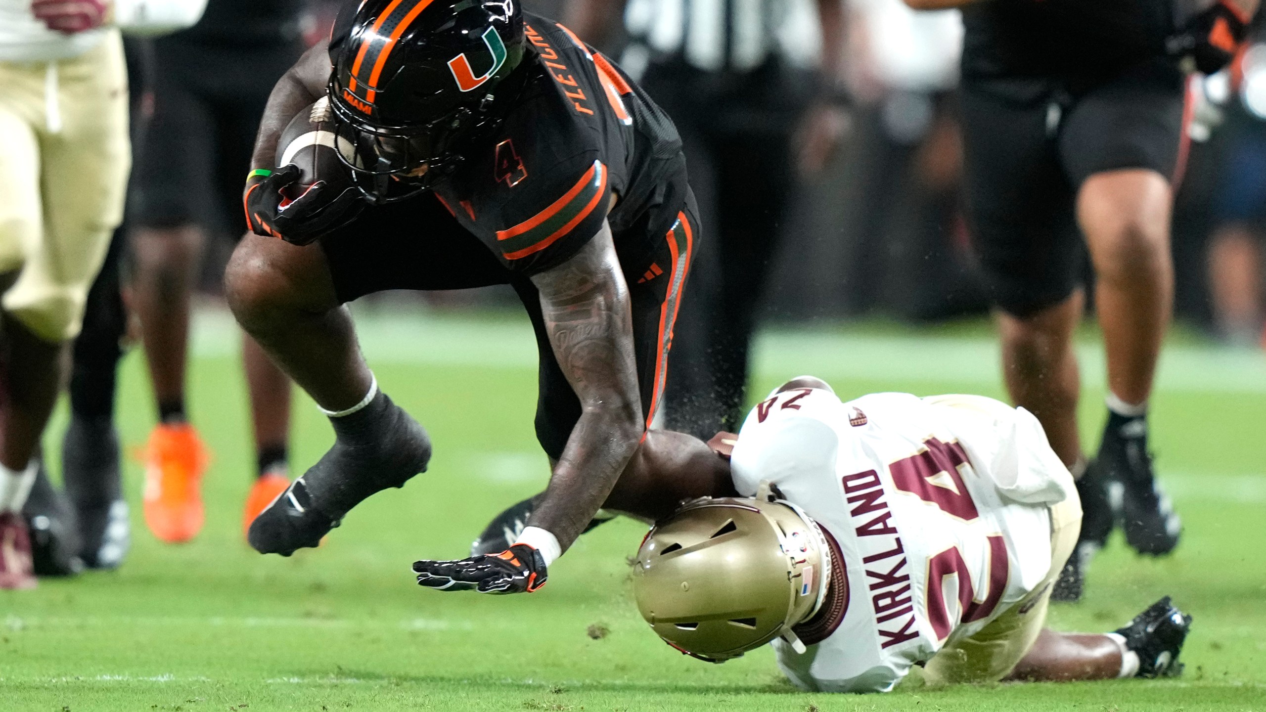 Miami’s win over Florida State was particularly emotional for RB Mark