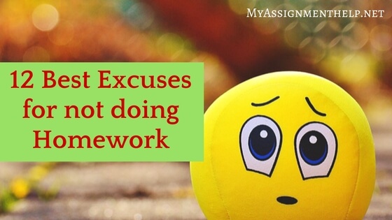 12 Best Excuses for not Doing Homework Assignment Help