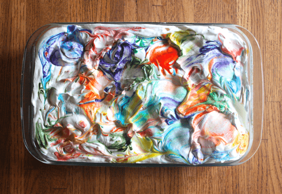 Whipped Cream Dyed Eggs