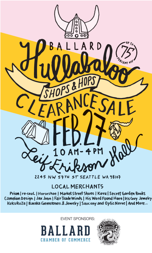 Ballard Hullabaloo sale on this Saturday My Ballard