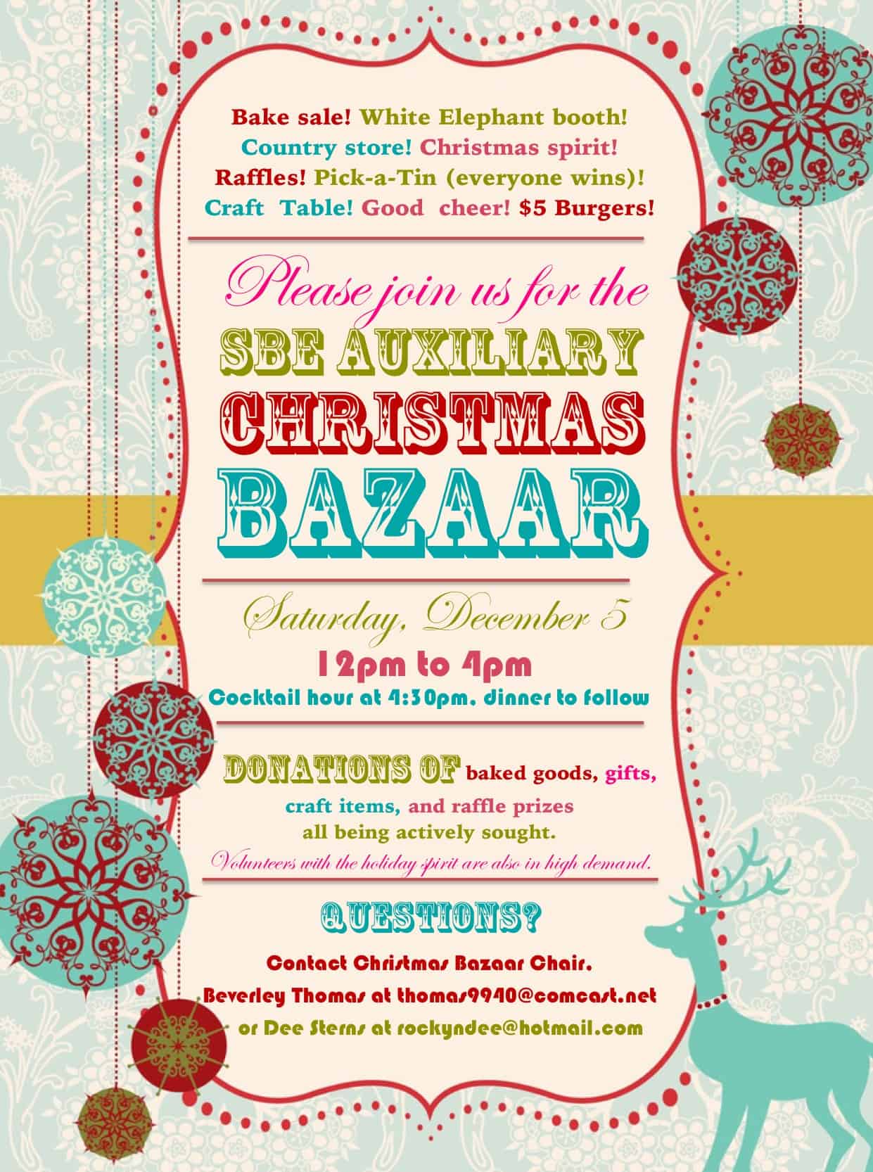 Salmon Bay Eagles Auxiliary Christmas Bazaar, Sat. Dec. 5 My Ballard