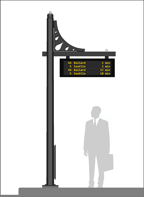 Realtime bus arrival signs installed along 45th Street corridor My Ballard