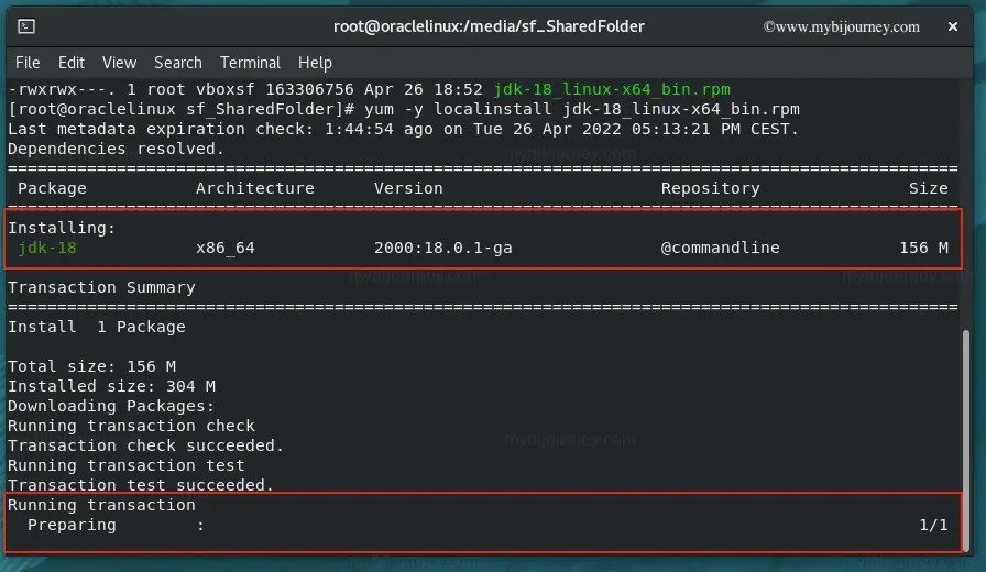 How to install Oracle JDK RPM in Oracle Linux 8.5