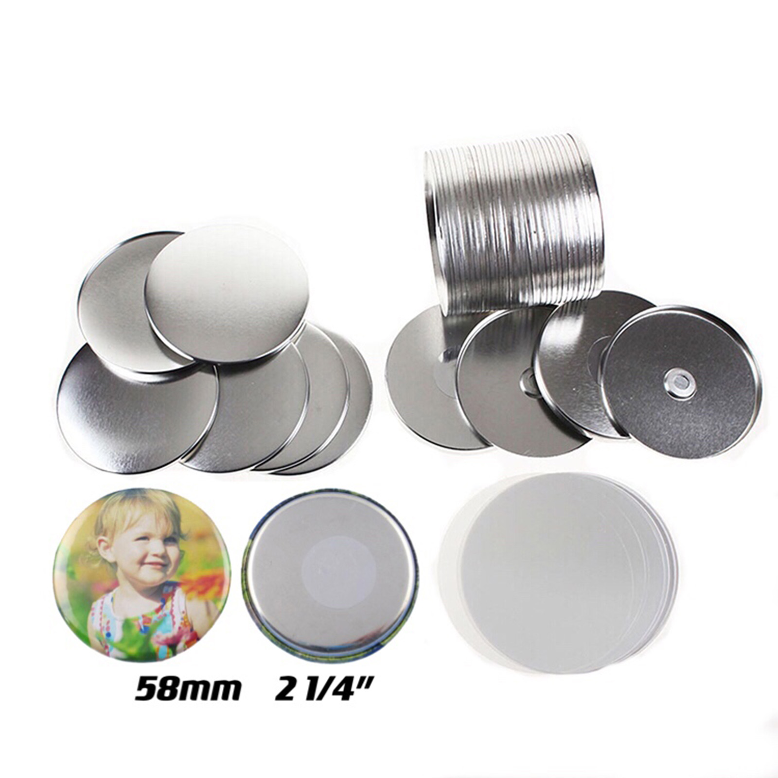 58mm 2-1/4 Inch round magnet button supplies and badge parts