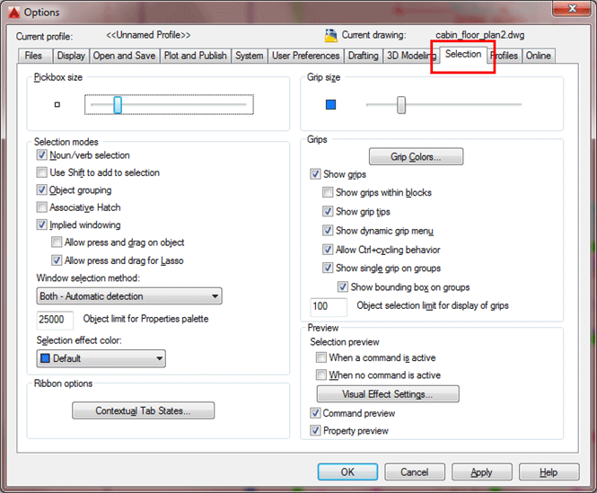 Learn the selection set, and group objects together in AutoCAD