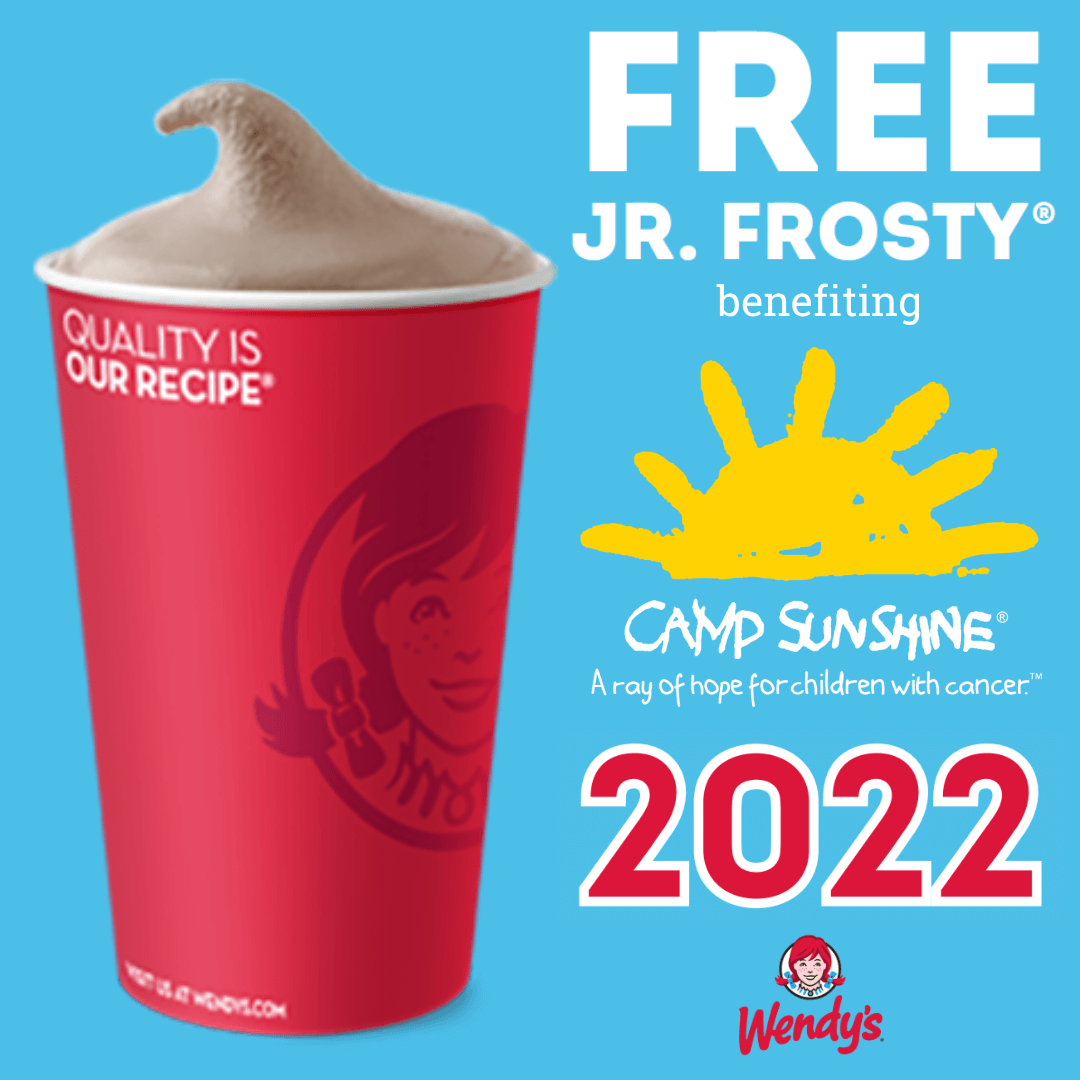 Wendy’s Frosty Card Promotion to benefit Camp Sunshine CampSunshine