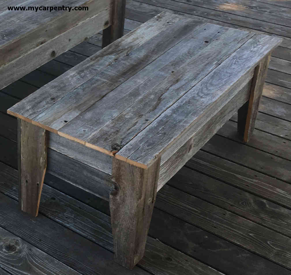 Rustic Coffee Table Plans for building a coffee table from old fence