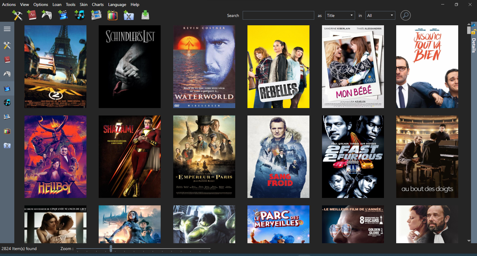 myCollections is a free collection manager for movie, music, game