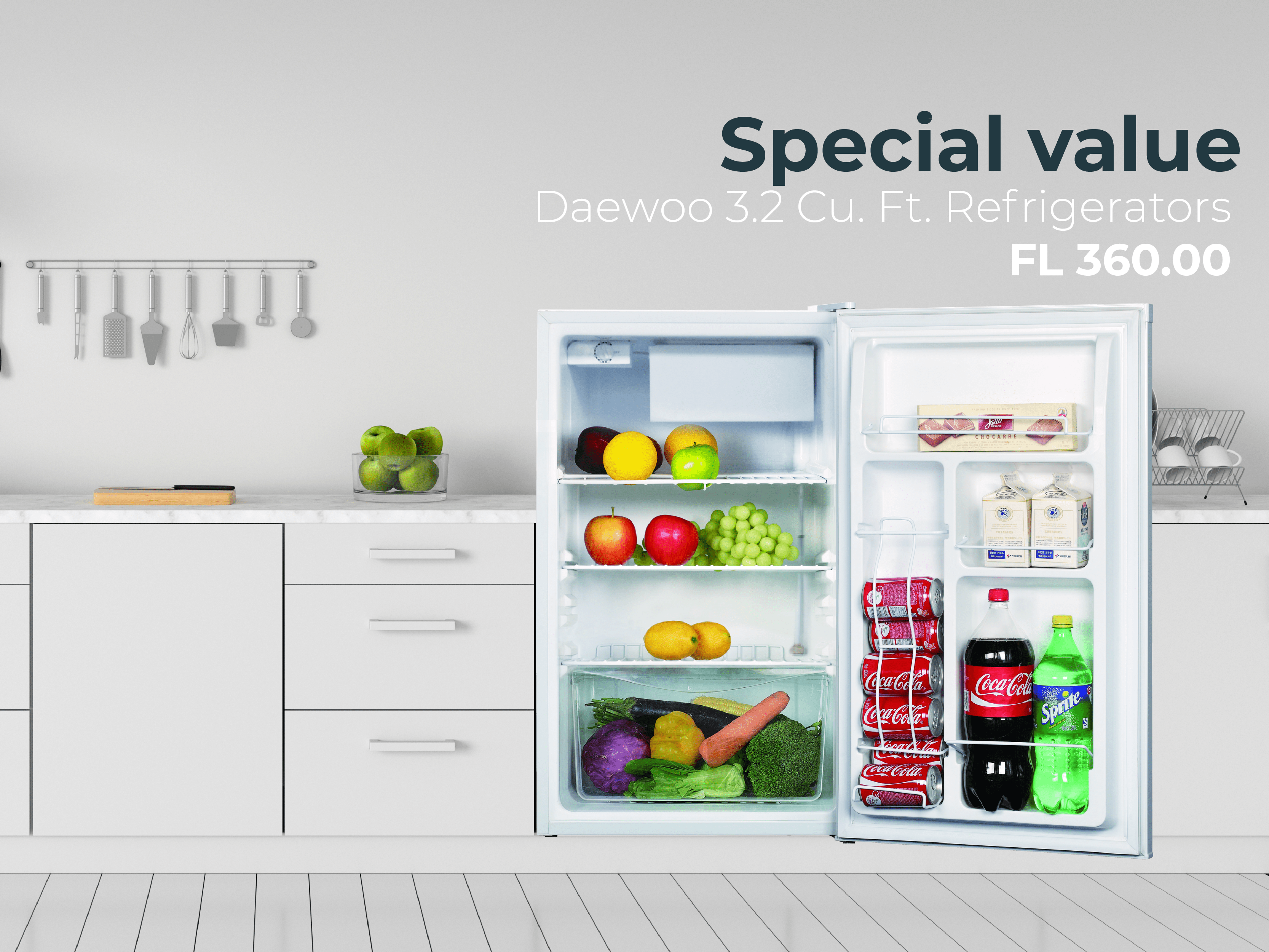Daewoo 3.2 Cu. Ft. Refrigerators White