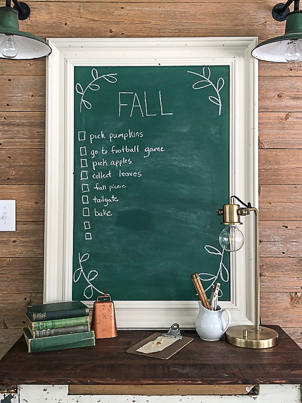 Green Chalkboard How To Make One From A Thrifted Frame