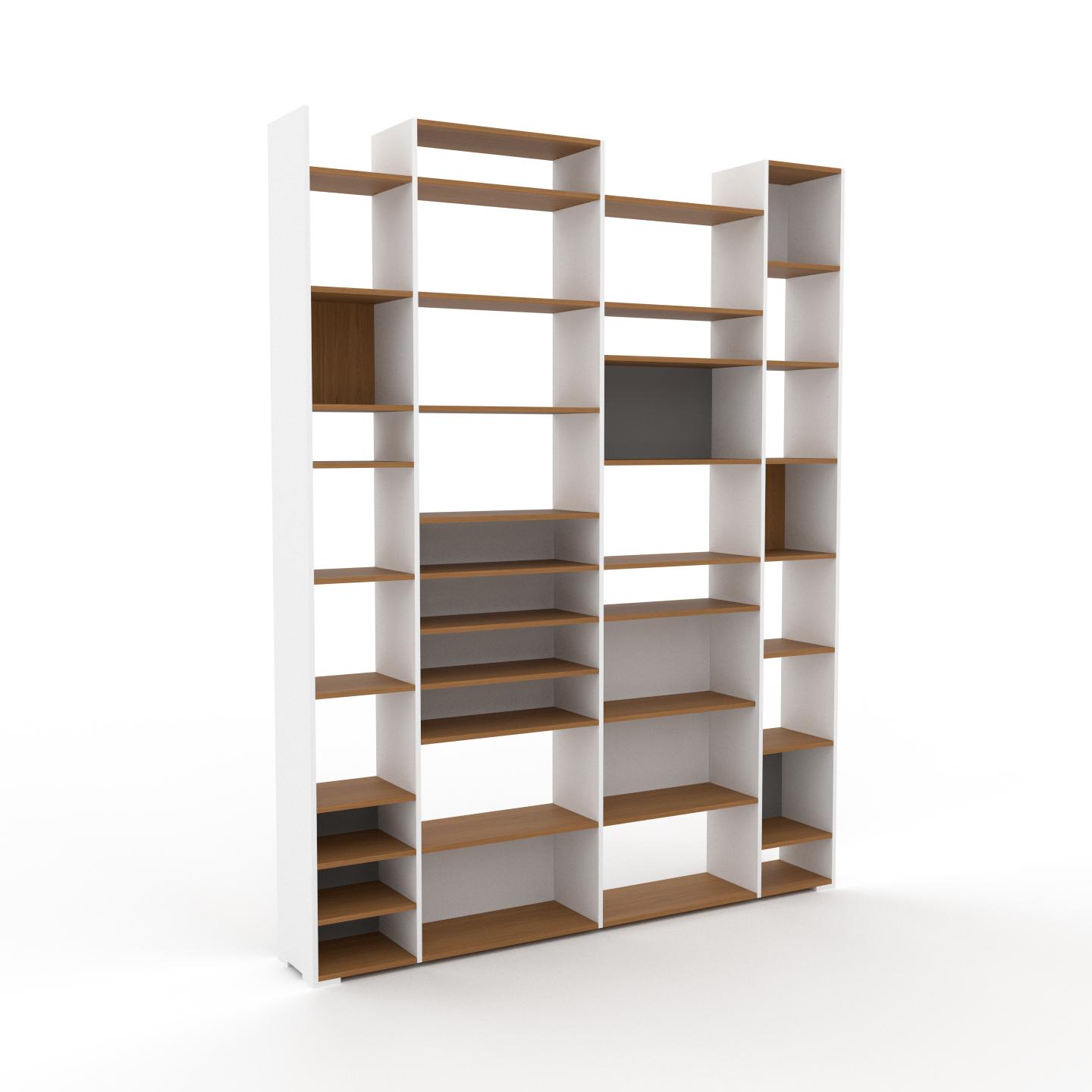 Bibliotheksregal Weiß Modernes Regal für Bibliothek Schubladen in