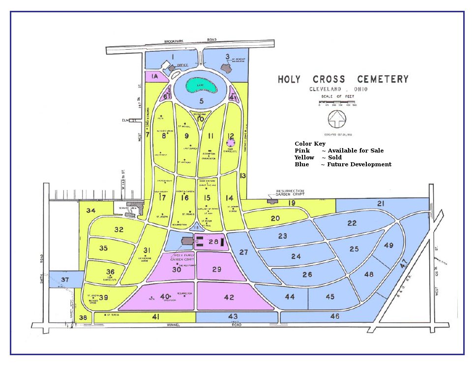 Holy Cross Cemetery Brookpark Ohio Map