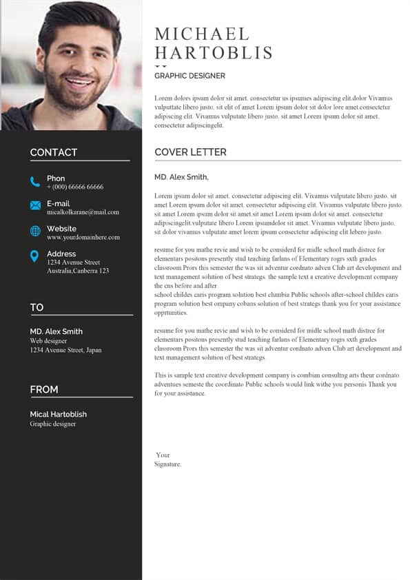 Tips for using cover letter templates. Classic Design Cover Letter - Downloadable Cover Letter ...