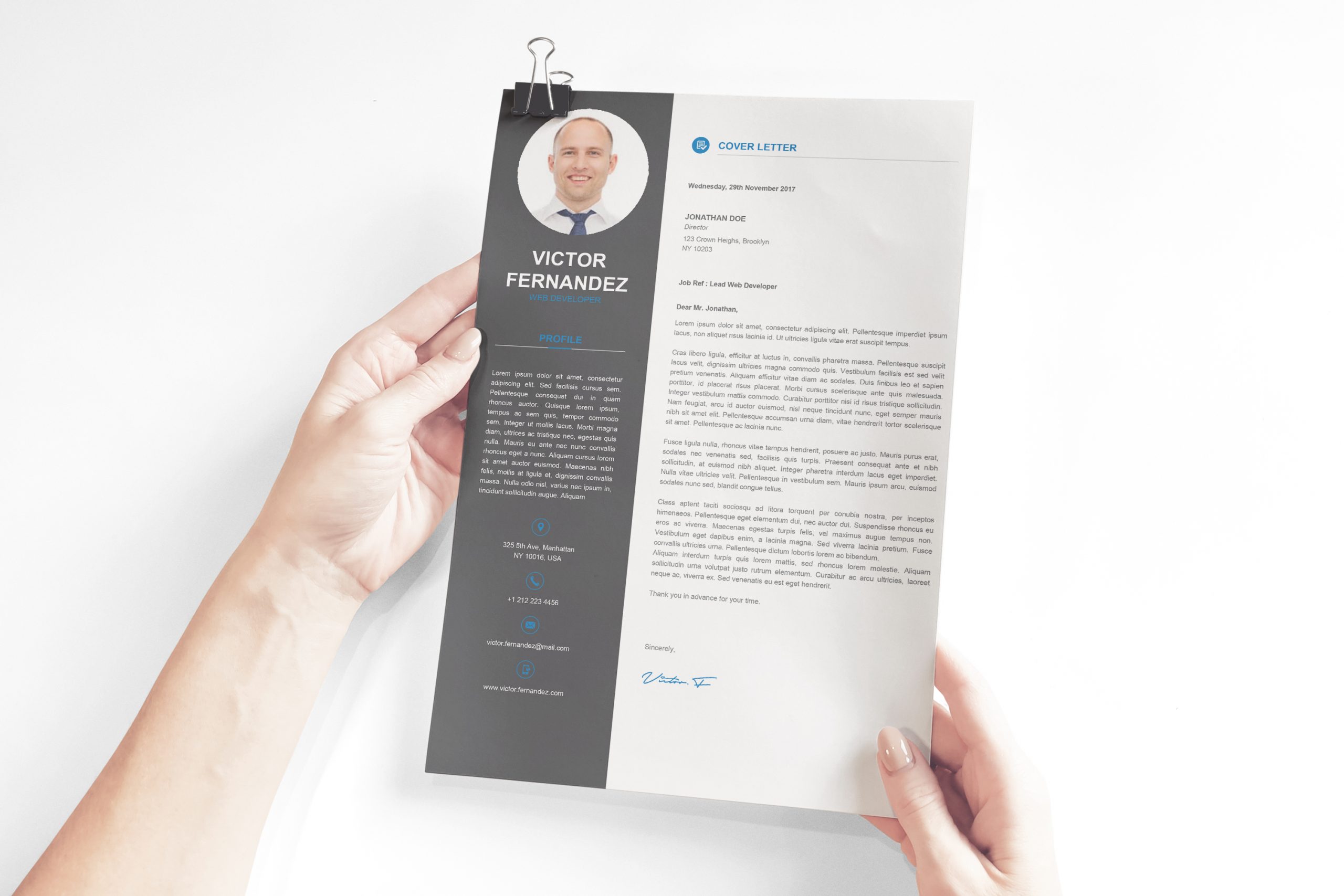 Versatile Cover Letter Template for download in word format (doc/docx)