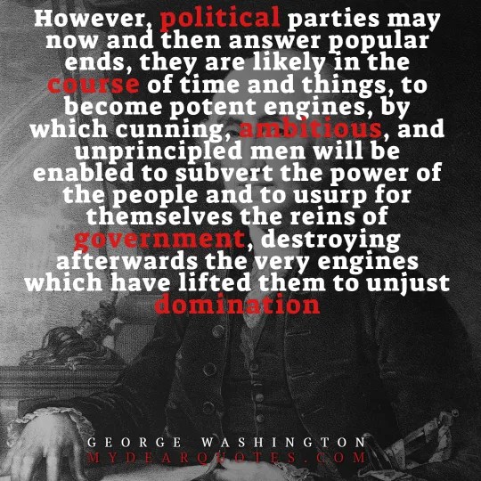 WASHINGTON Political Party Quote With IMAGES