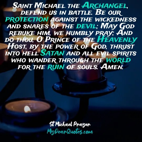 St MICHAEL Prayer For Protection [With IMAGE Gallery]