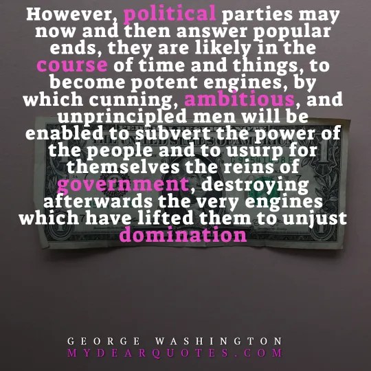 WASHINGTON Political Party Quote With IMAGES