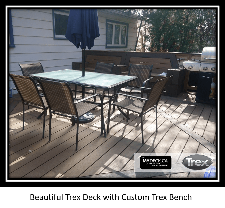Trex Transcend Deck & Bench Build Nepean, Ontario MyDeck.ca