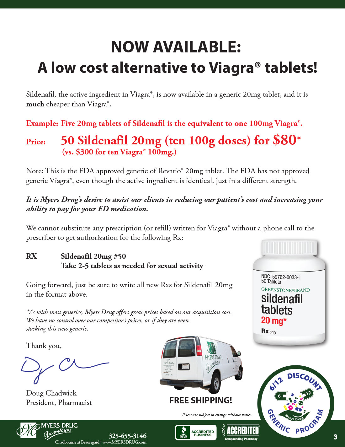 6/12 Generic Drug Discount Program Myers Drug Medicine, nutrition